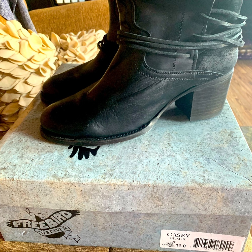 Freebird by Steven size 11 Casey black leather boots